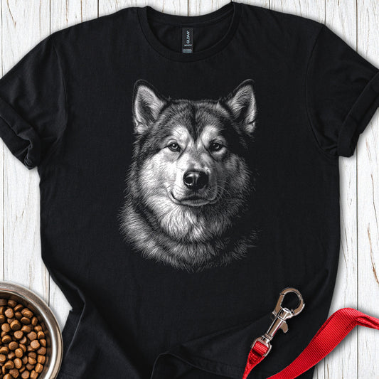 Alaskan Malamute Engraved Black