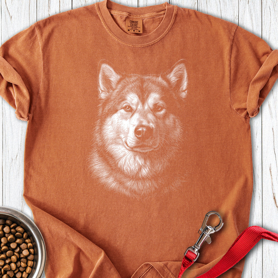 Alaskan Malamute Engraved Premium Tee — Yam