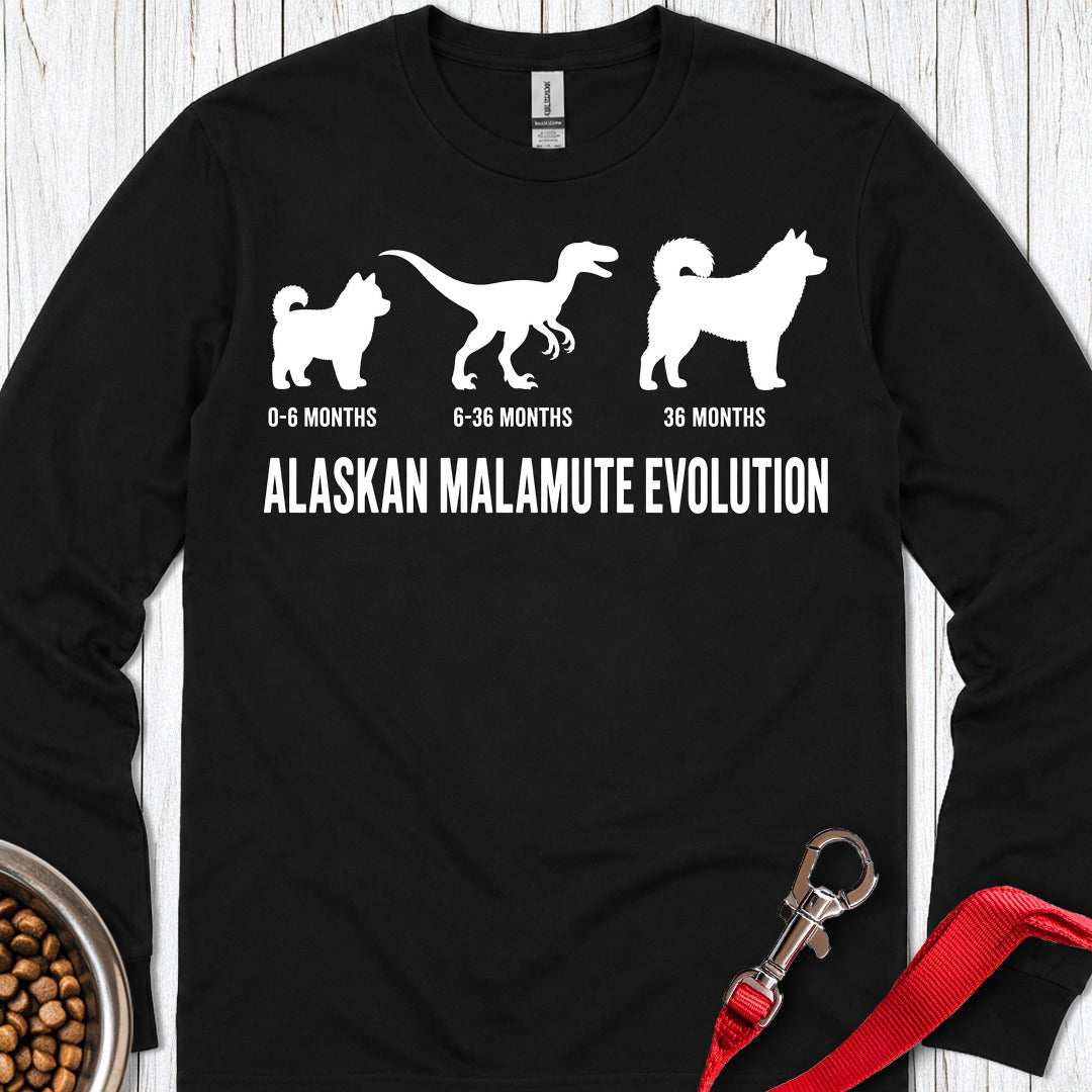 Alaskan Malamute Evolution Long Sleeve — Black