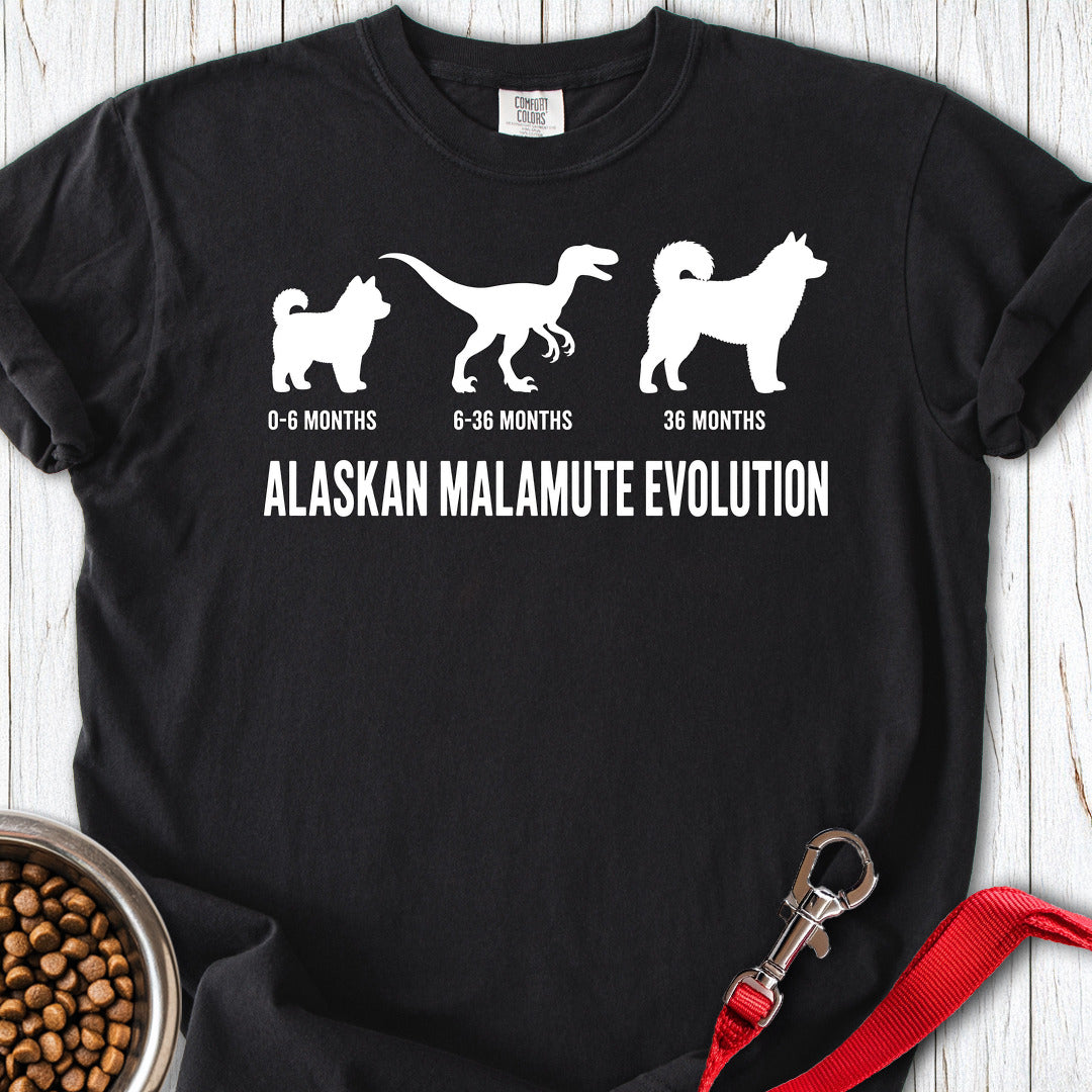 Alaskan Malamute Evolution Premium Tee — Black