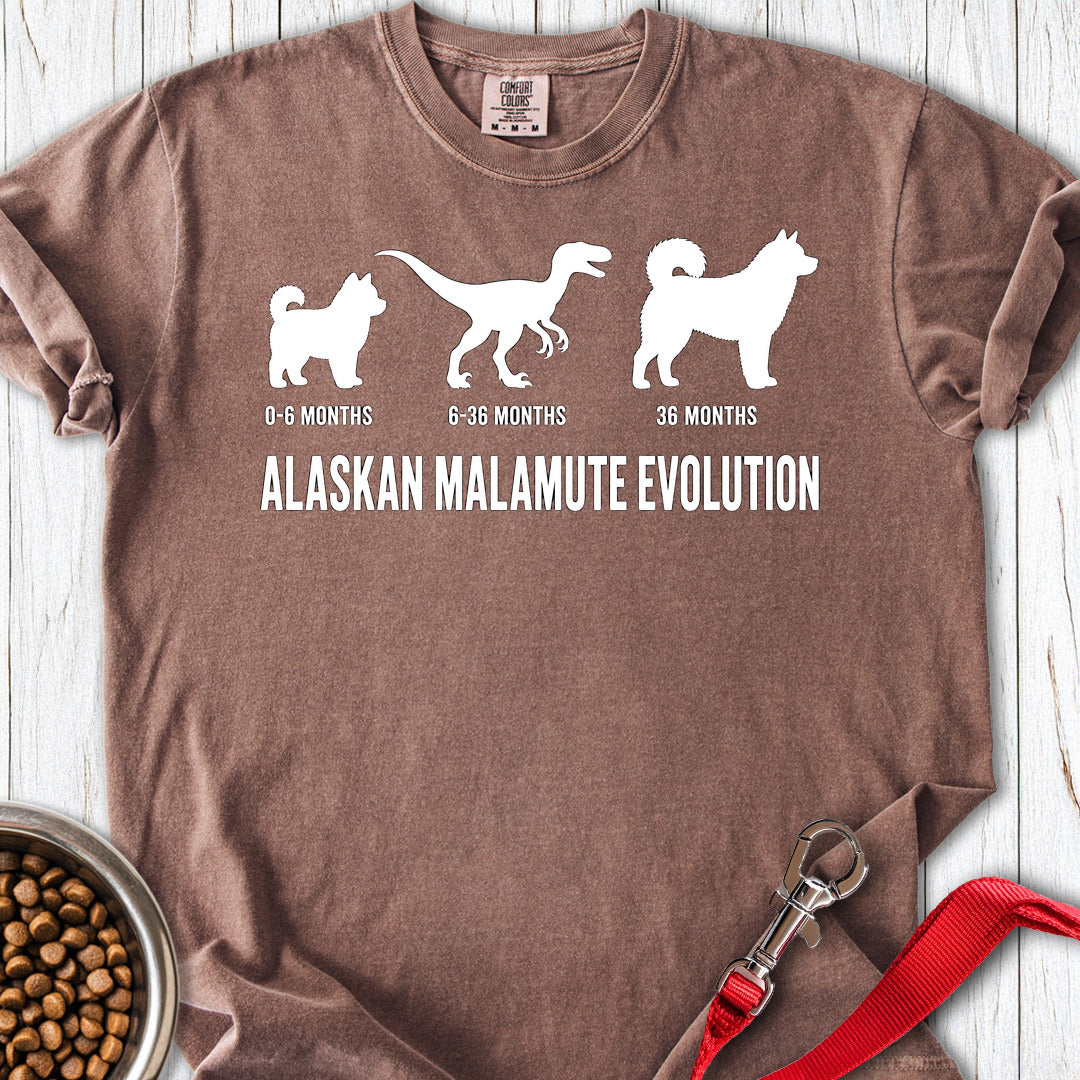Alaskan Malamute Evolution Premium Tee — Espresso