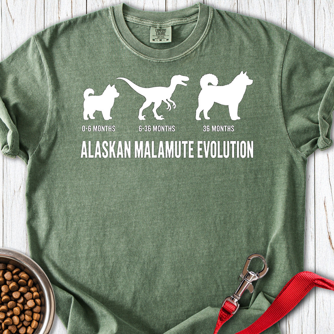 Alaskan Malamute Evolution Premium Tee — Moss