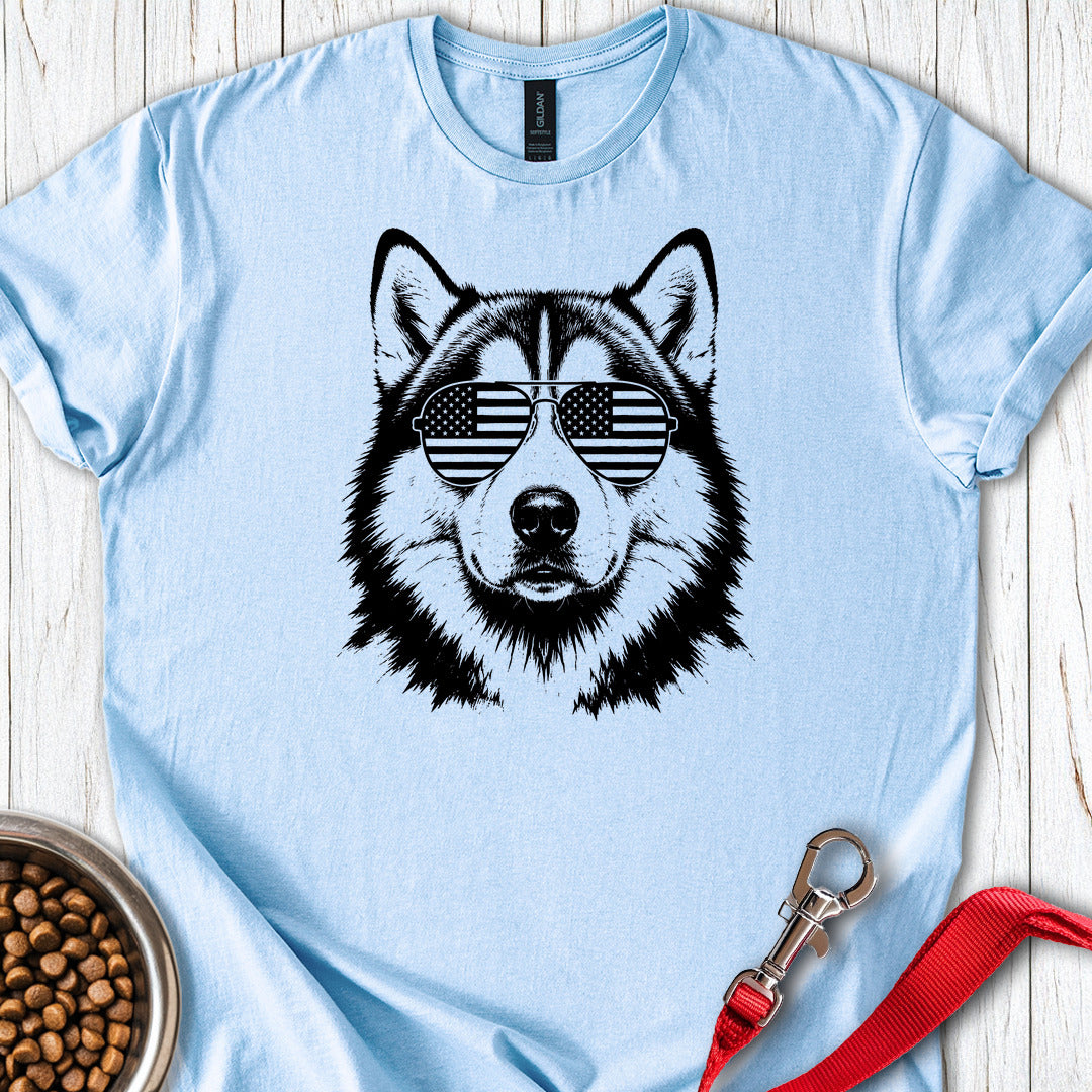 Alaskan Malamute Flag Shades — Light Blue