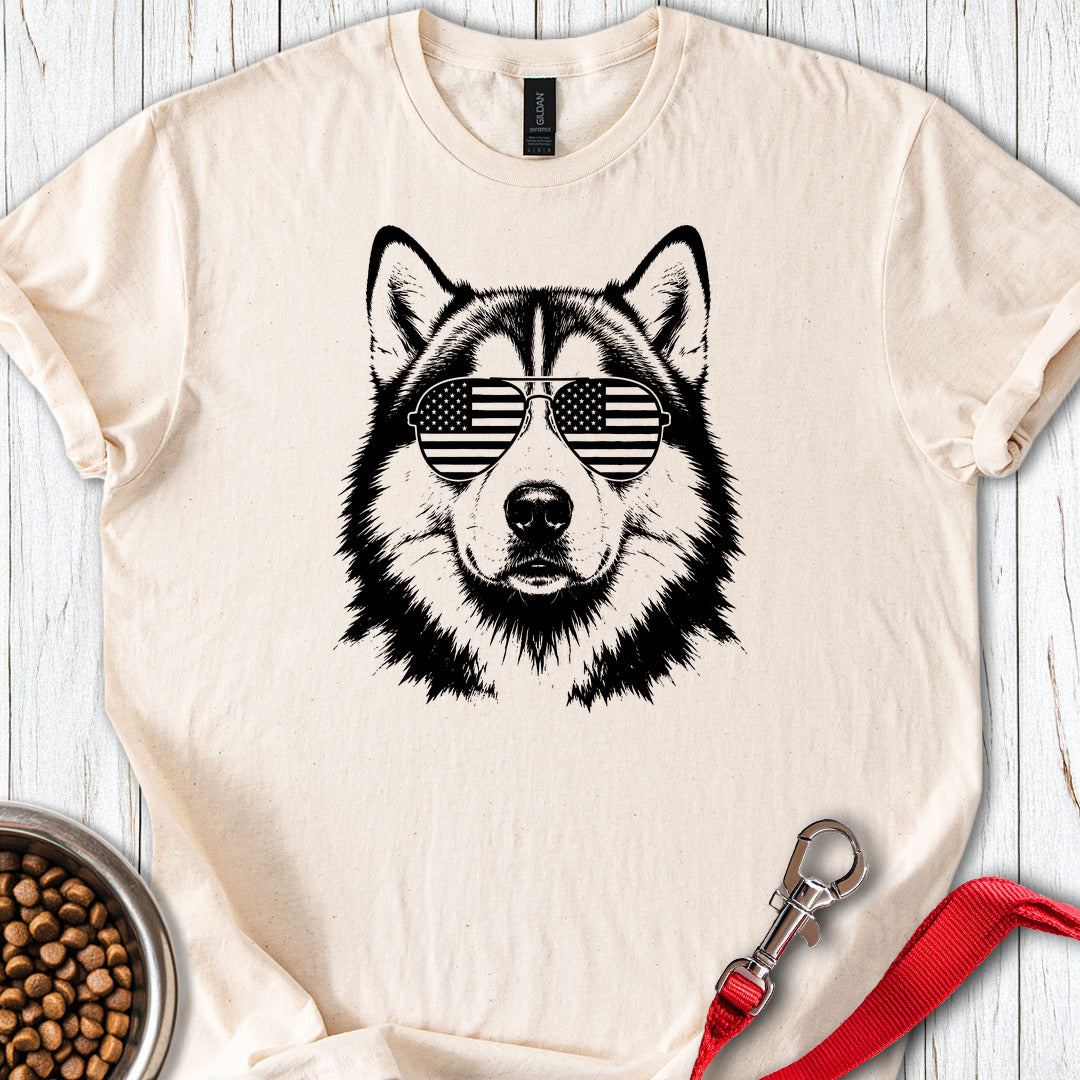 Alaskan Malamute Flag Shades — Natural