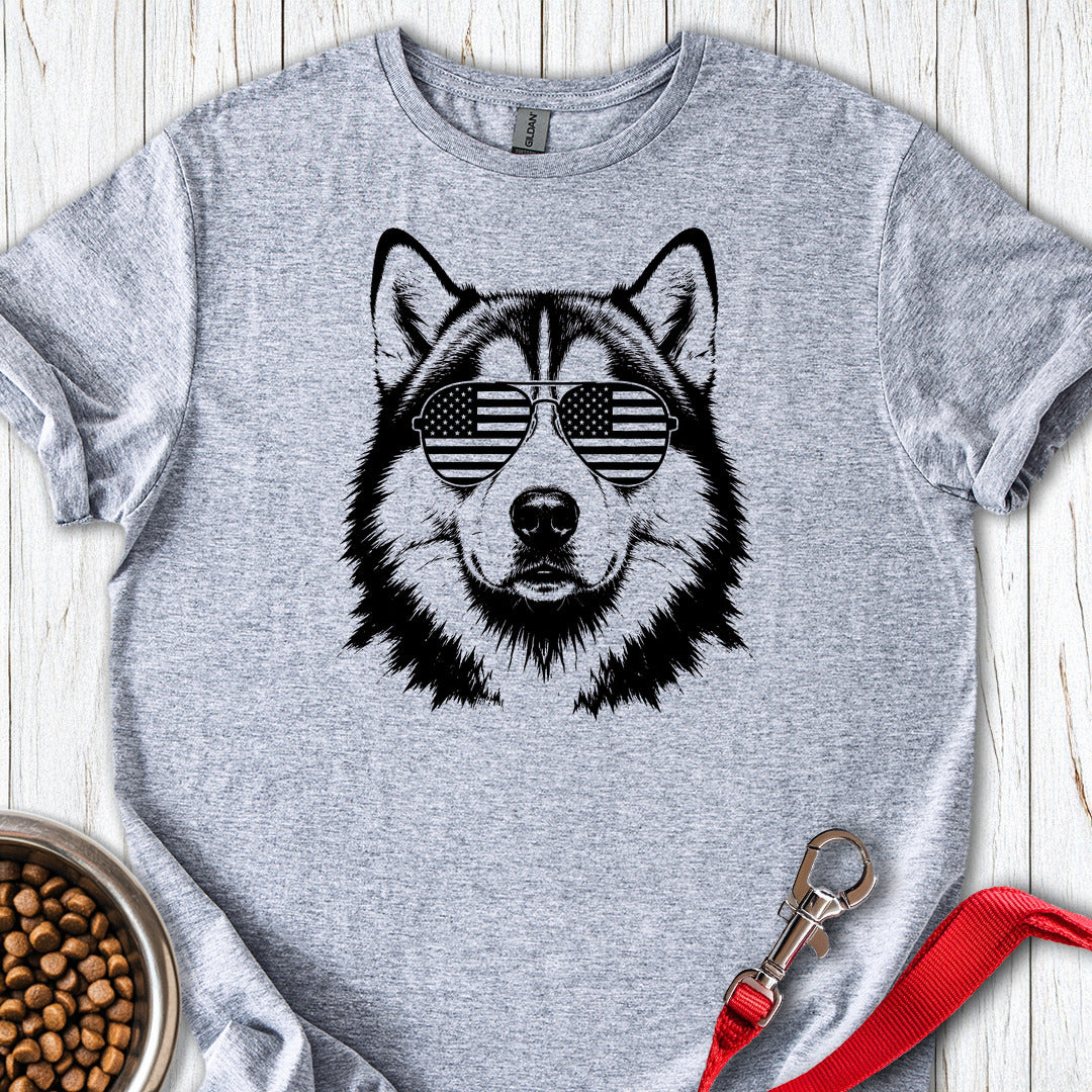 Alaskan Malamute Flag Shades — Sport Grey
