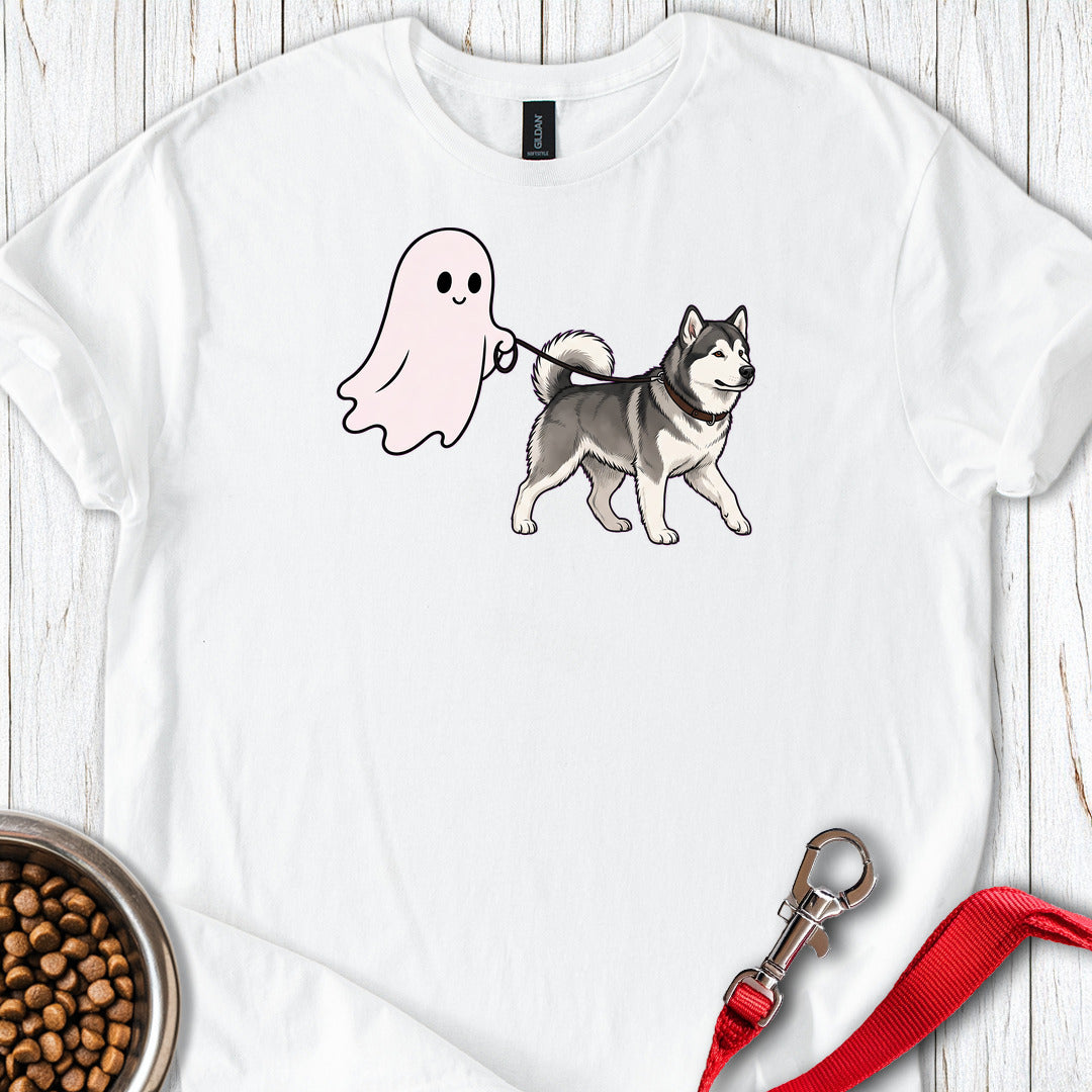 Alaskan Malamute Ghost Walk — White