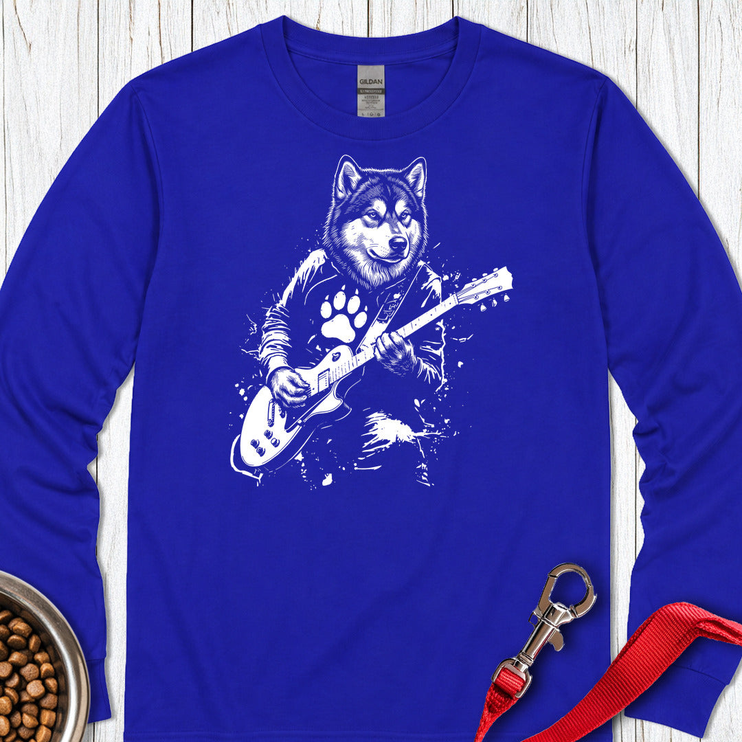 Alaskan Malamute Guitar Long Sleeve — Royal