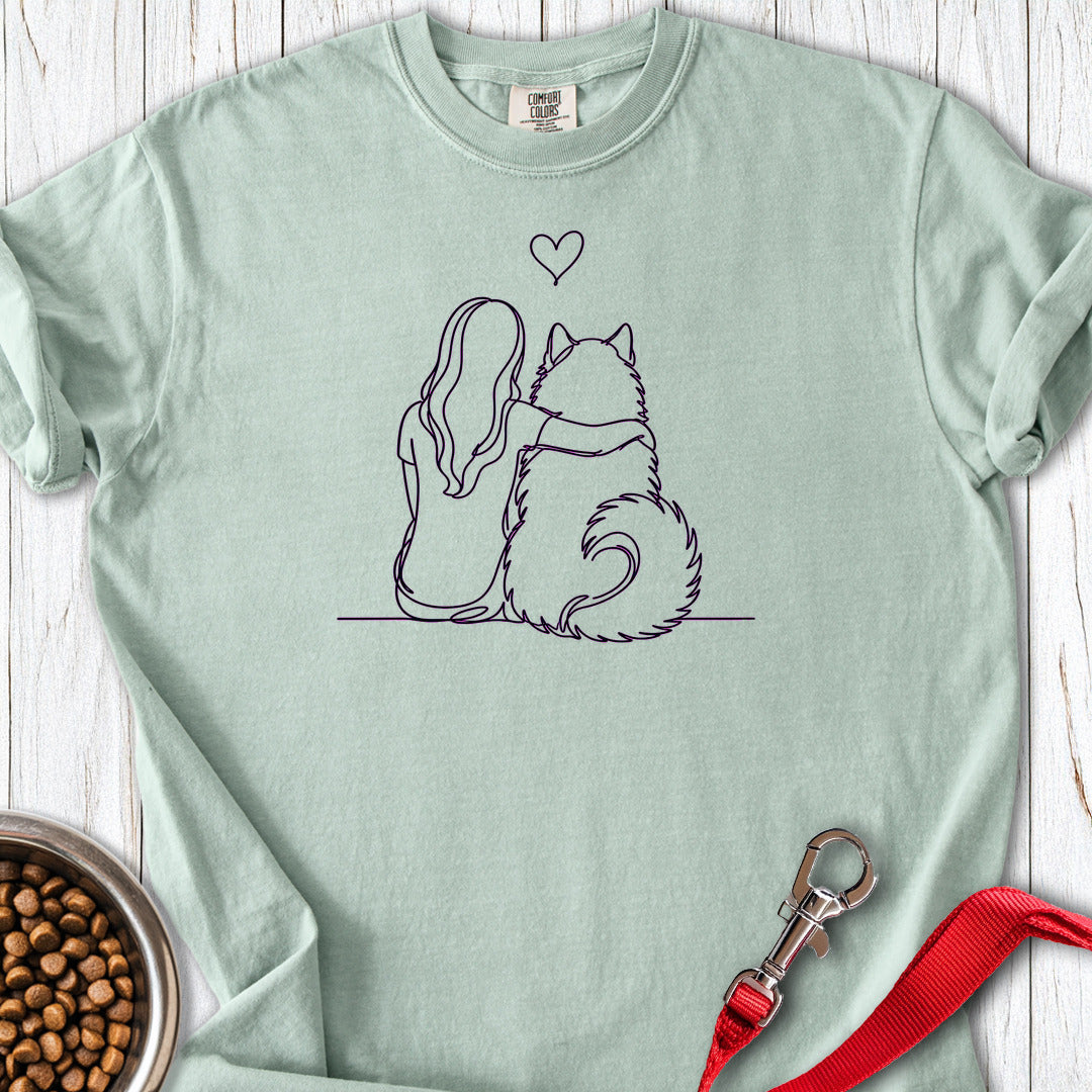 Alaskan Malamute Hug Premium Tee — Bay