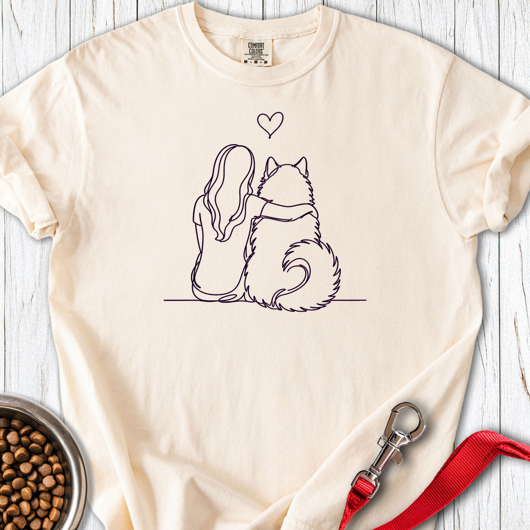 Alaskan Malamute Hug Premium Tee — Ivory