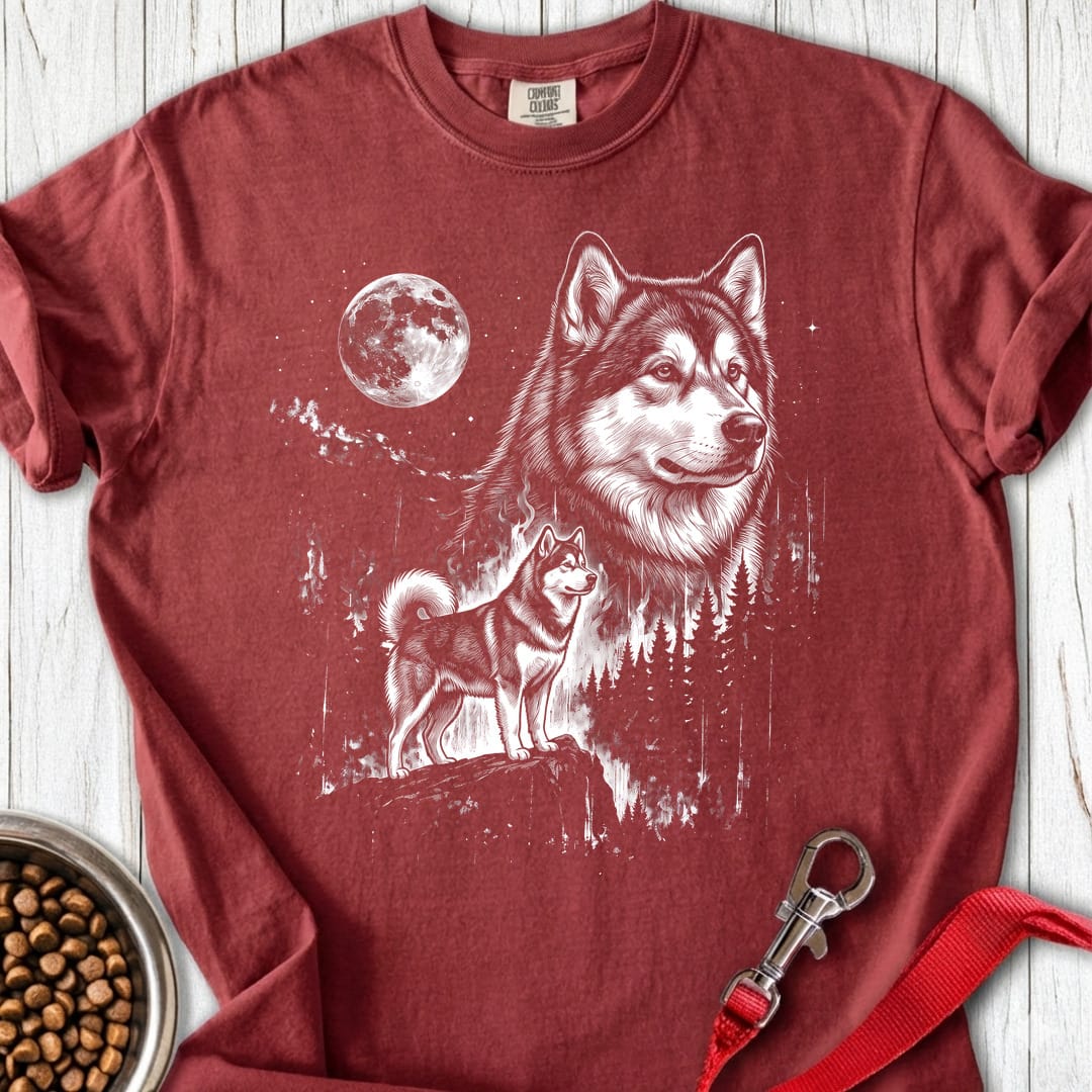 Alaskan Malamute Moonlight Premium Tee Brick