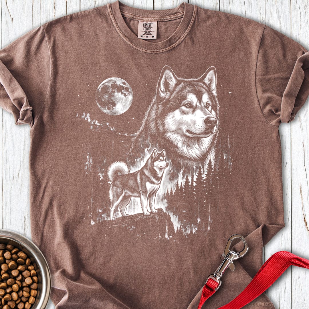Alaskan Malamute Moonlight Premium Tee Espresso