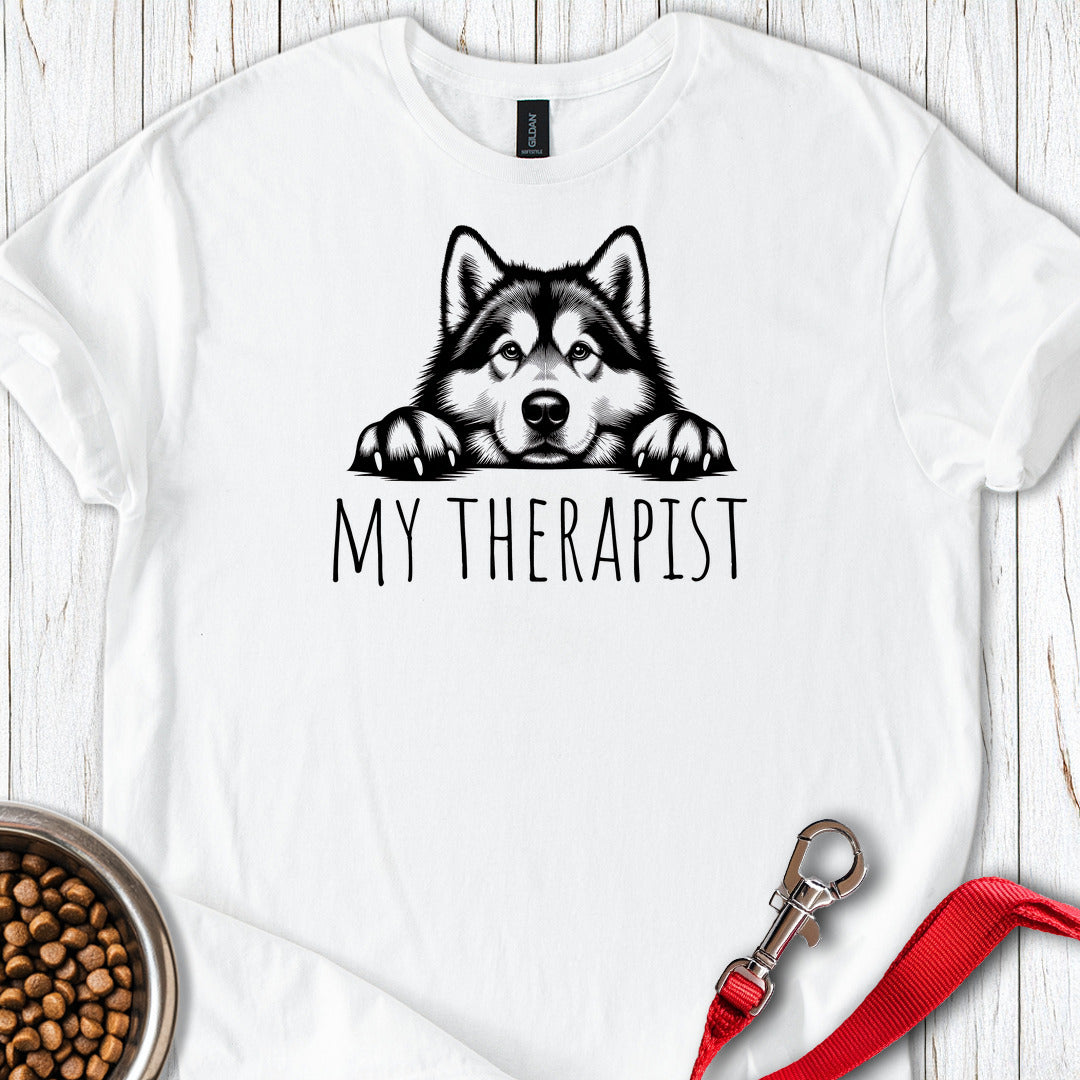 Alaskan Malamute My Therapist — White