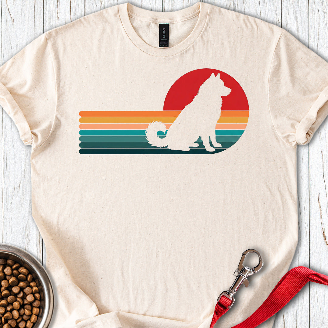 Alaskan Malamute Retro Sunset — Natural