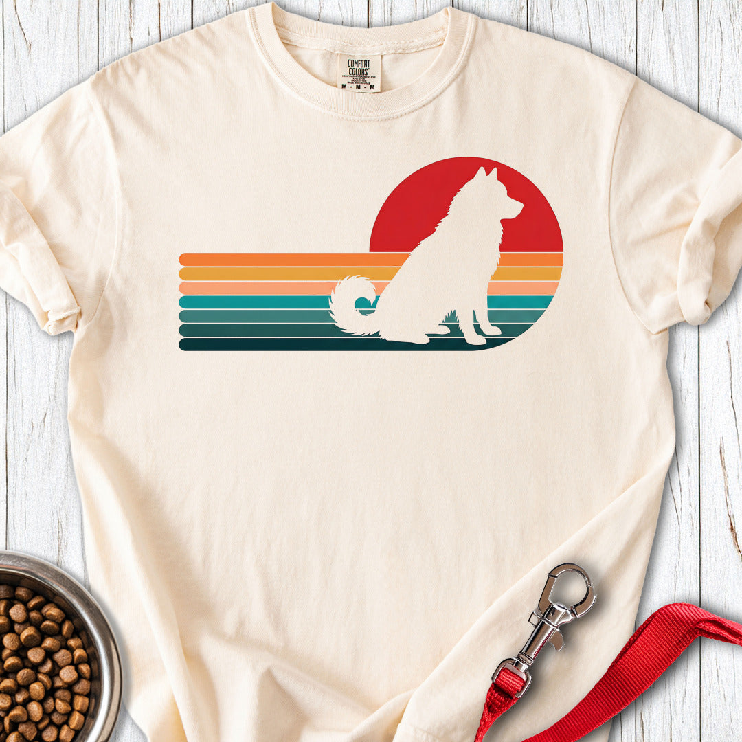 Alaskan Malamute Retro Sunset Premium Tee — Ivory