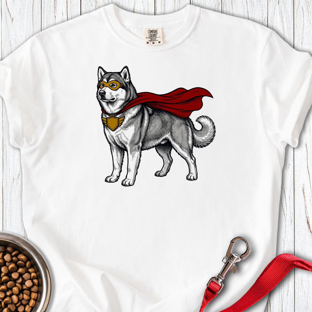 Alaskan Malamute Superhero Premium Tee — White