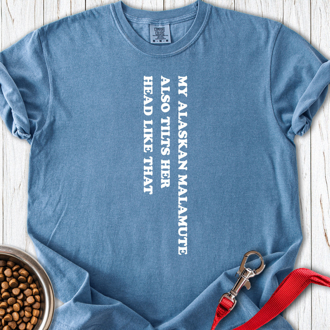 Alaskan Malamute Tilts Her Head Premium Tee Blue Jean