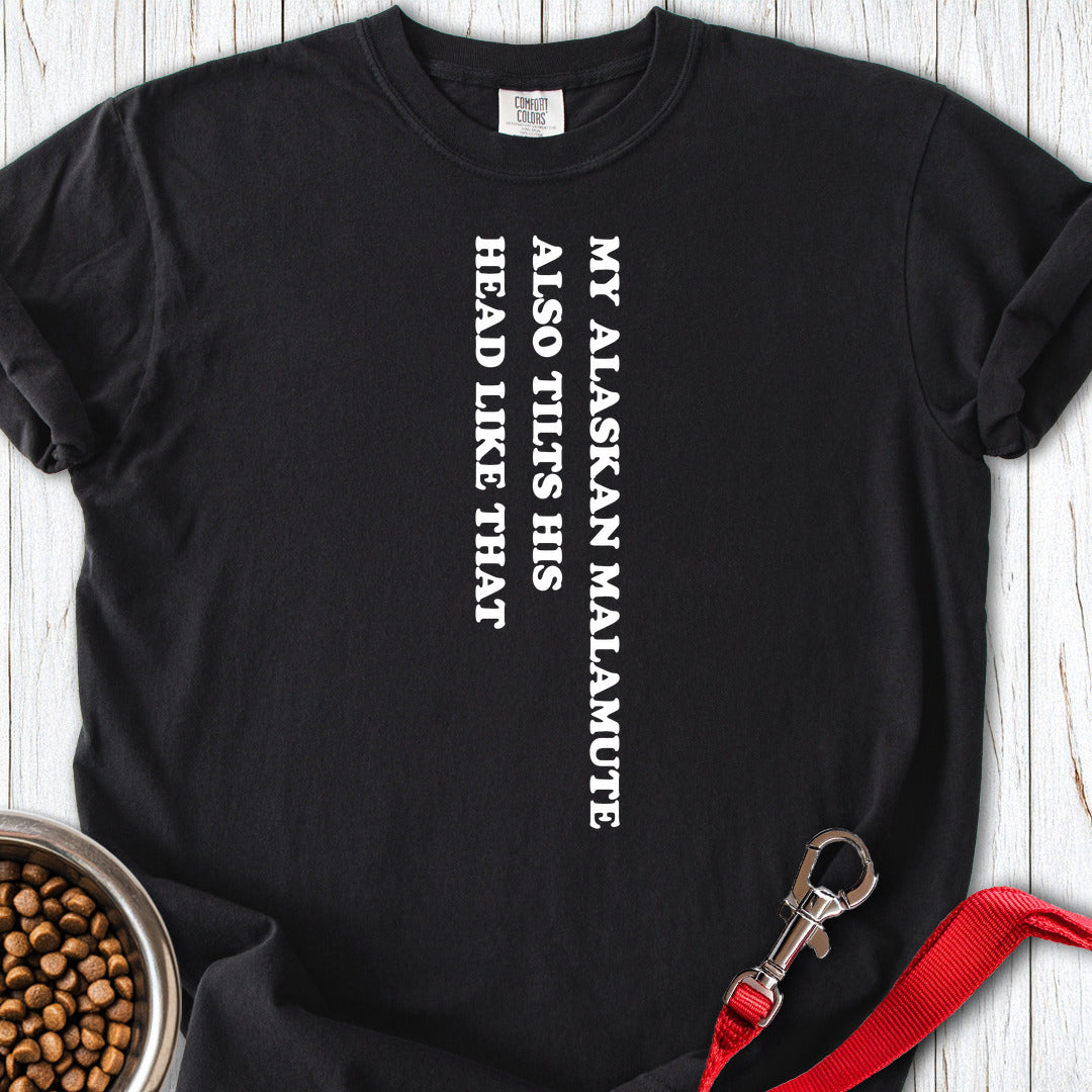 Alaskan Malamute Tilts His Head Premium Tee Black