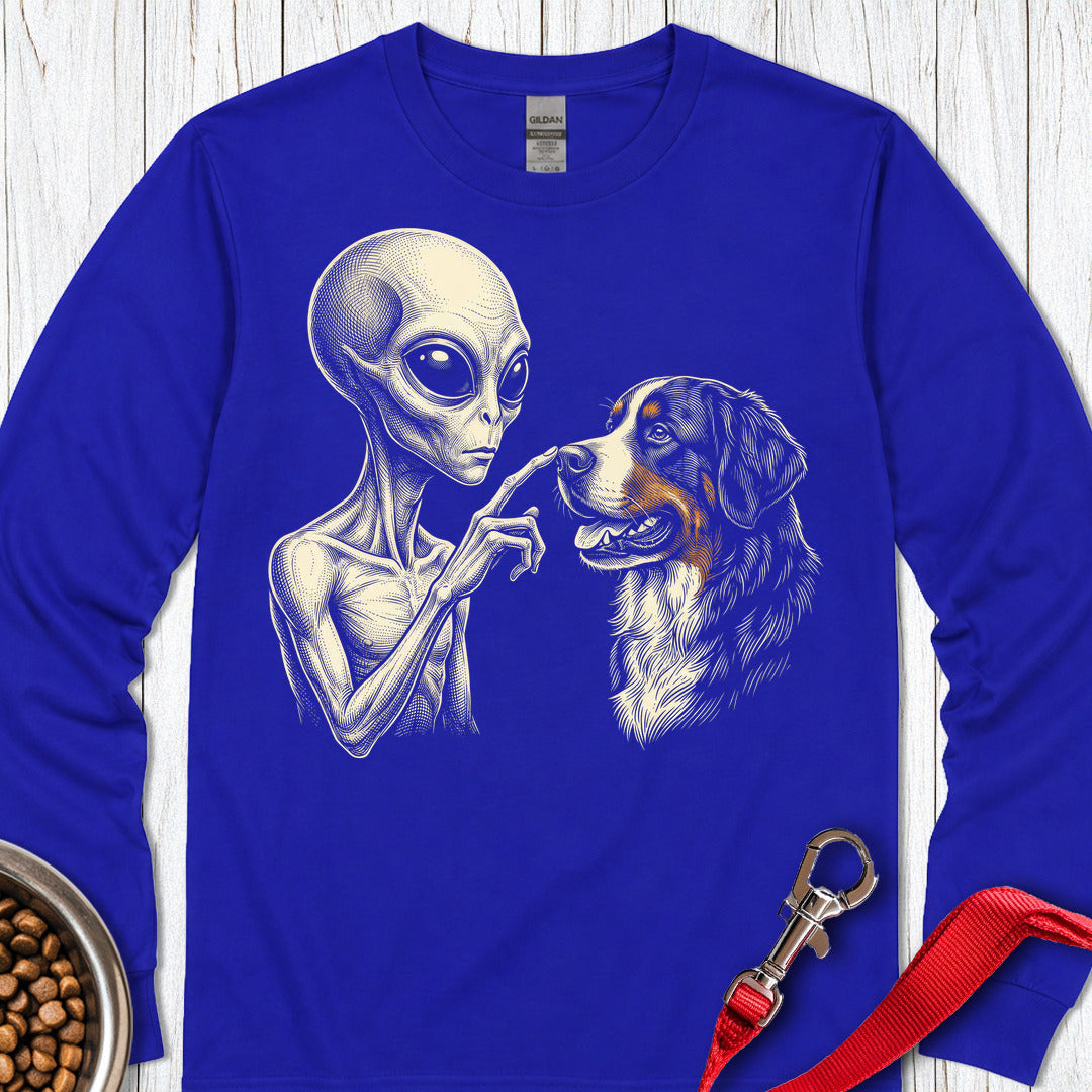 Alien & Bernese Mountain Dog Long Sleeve — Royal