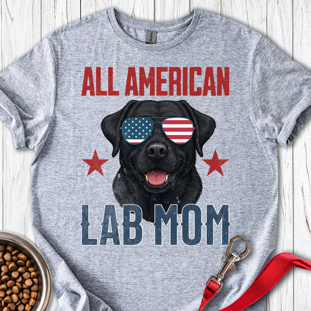 All American Black Lab Mom Sport Grey