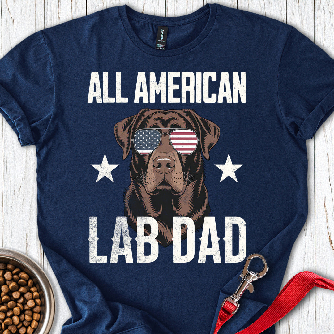 All American Chocolate Lab Dad Navy