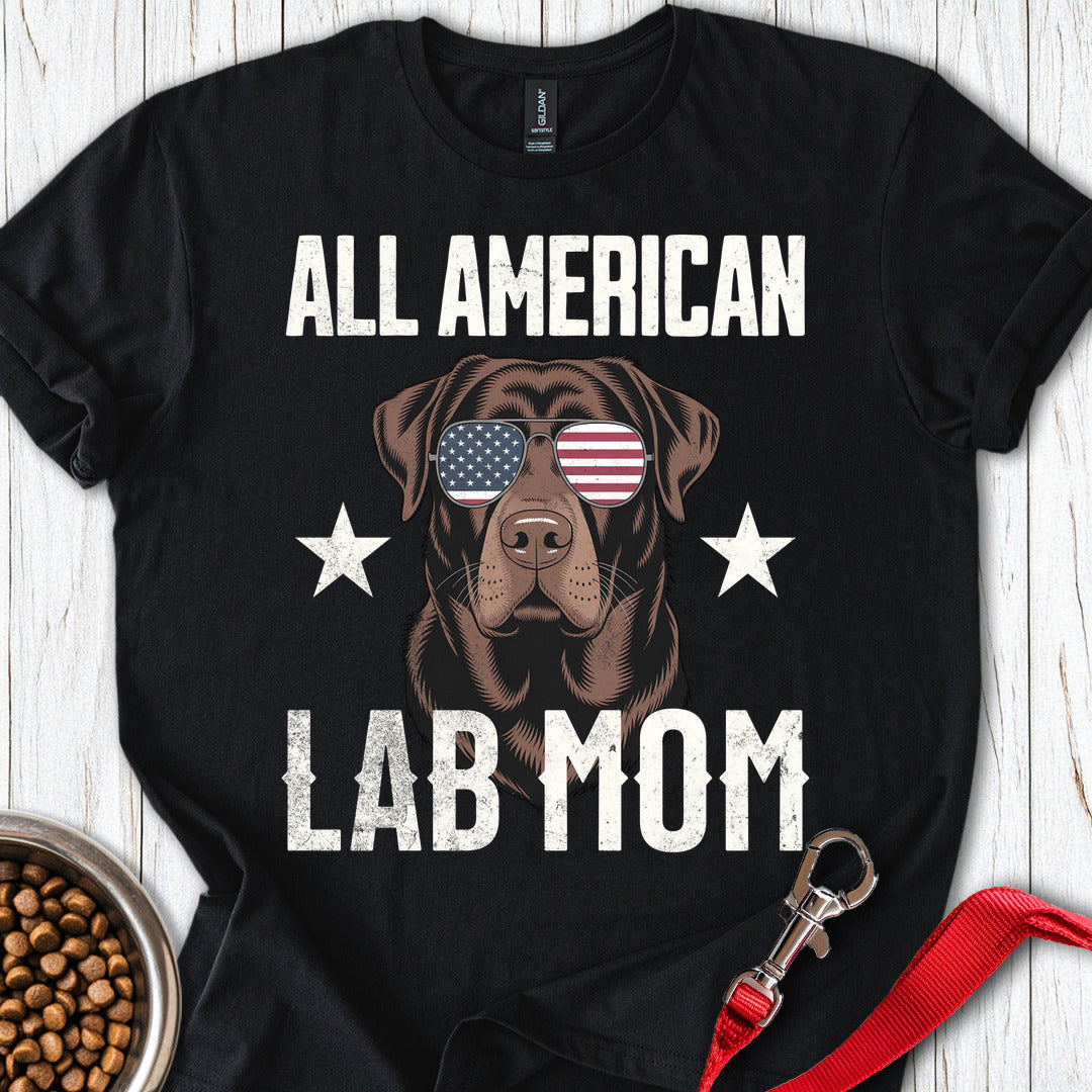 All American Chocolate Lab Mom Black