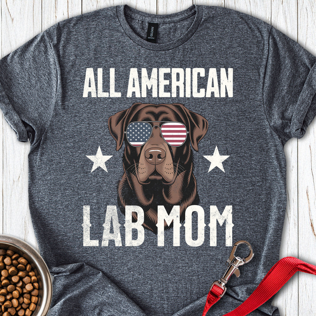 All American Chocolate Lab Mom Dark Heather