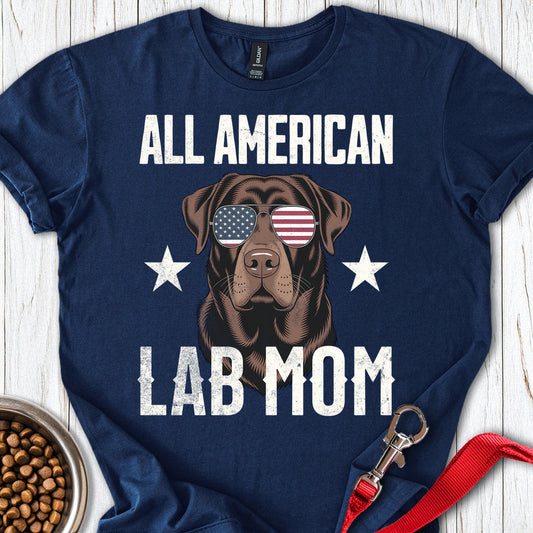 All American Chocolate Lab Mom Navy
