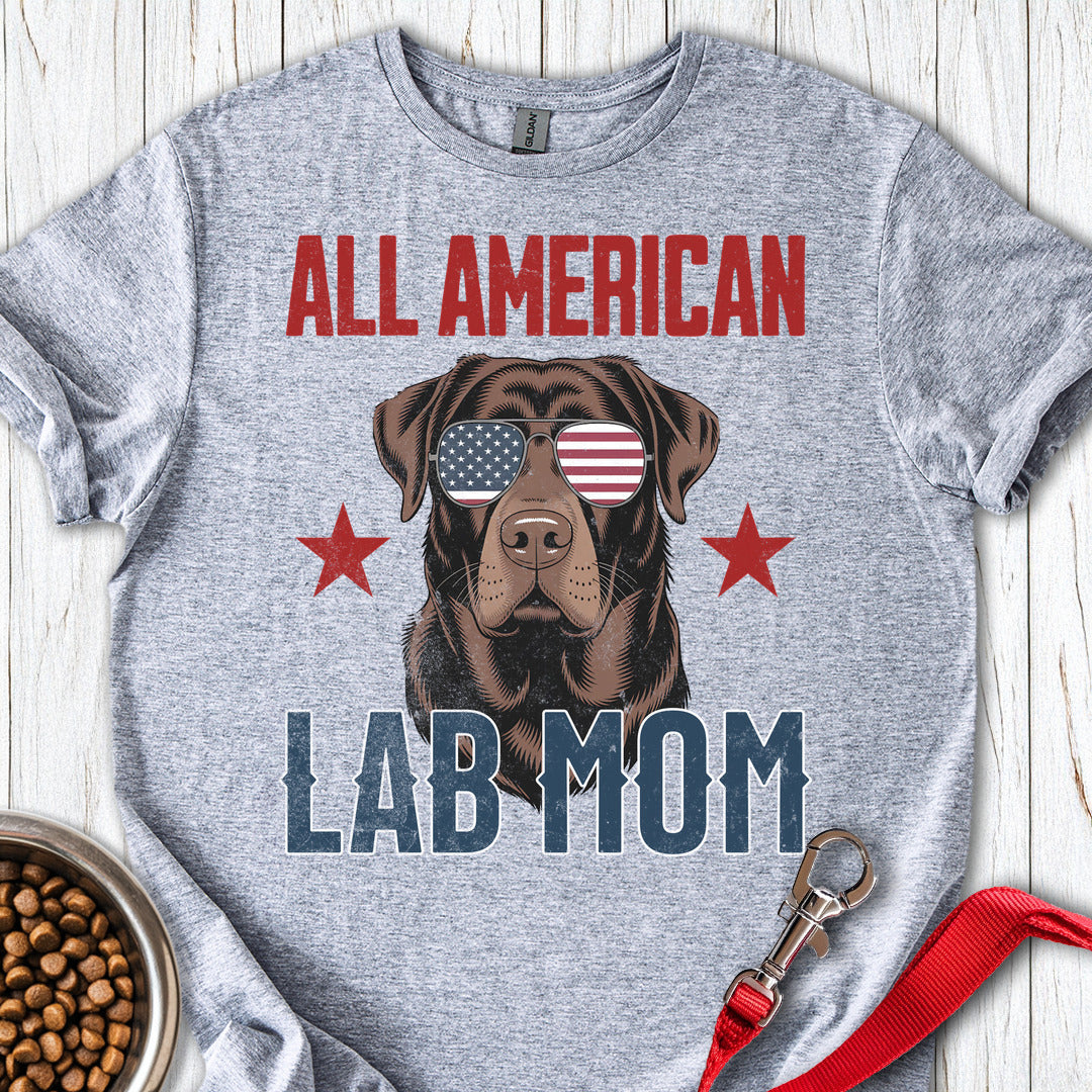 All American Chocolate Lab Mom Sport Grey