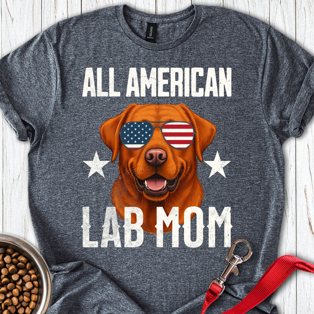 All American Fox Red Lab Mom Dark Heather