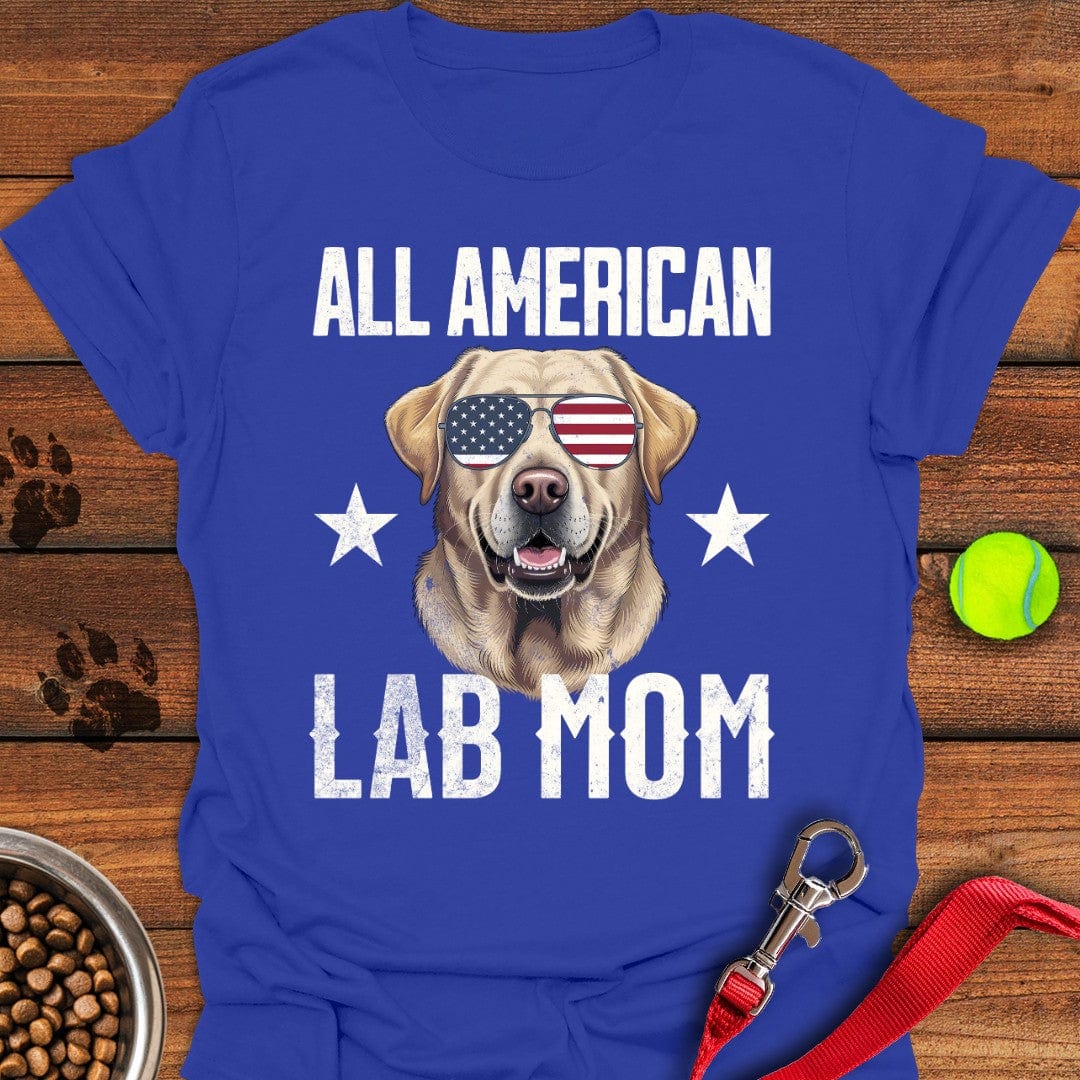 All American Yellow Lab Mom T-Shirt Royal