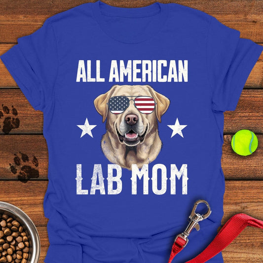 All American Yellow Lab Mom T-Shirt Royal