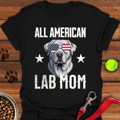 All American Silver Lab Mom T-Shirt