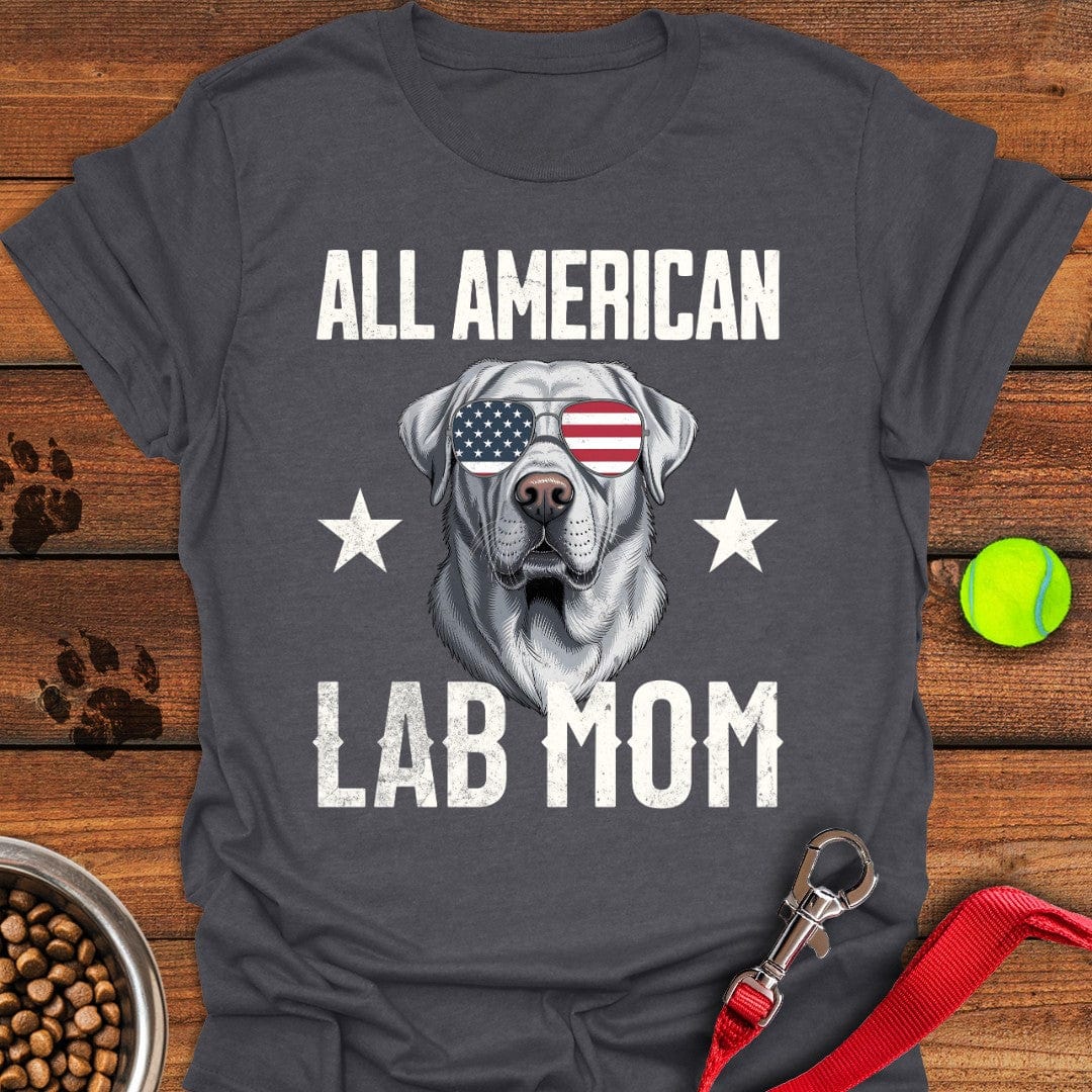 All American Silver Lab Mom T-Shirt