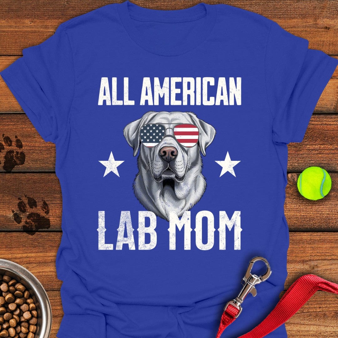 All American Silver Lab Mom T-Shirt