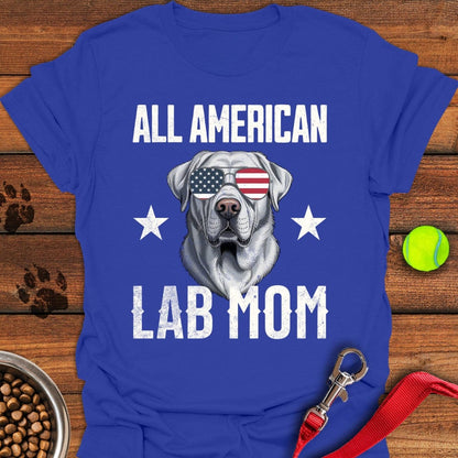 All American Silver Lab Mom T-Shirt