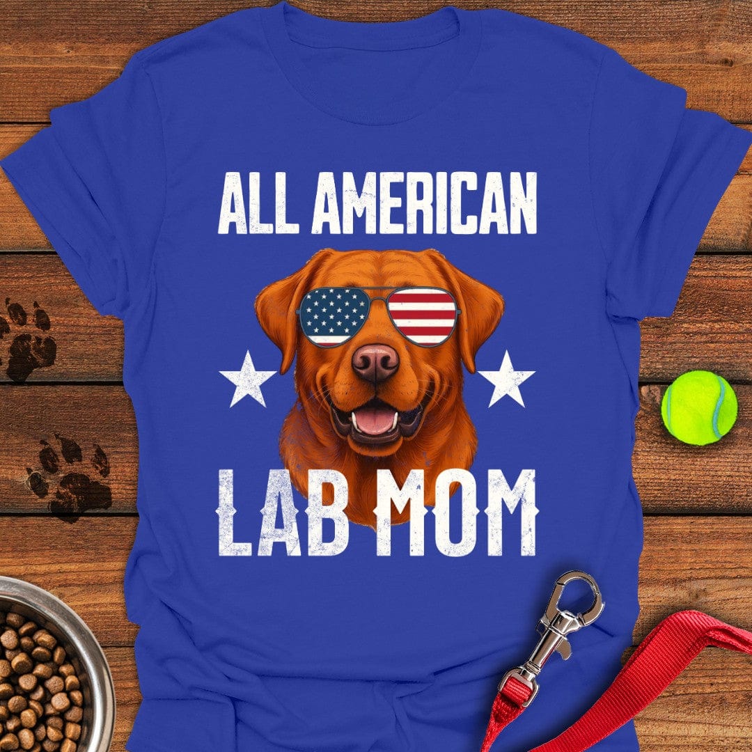 All American Fox Red Lab Mom T-Shirt Royal