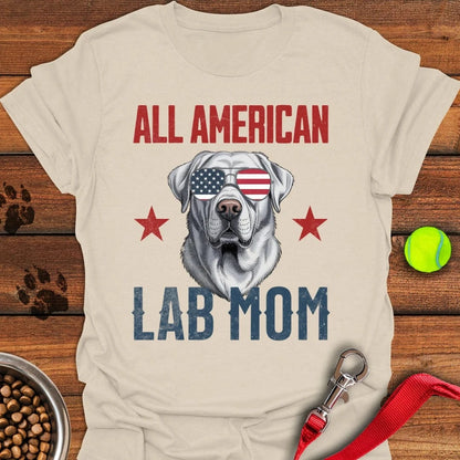 All American Silver Lab Mom T-Shirt