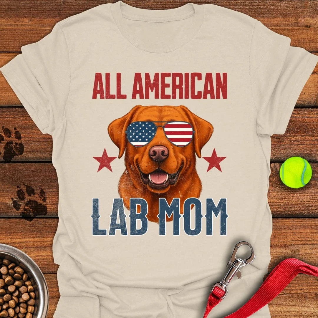 All American Fox Red Lab Mom T-Shirt Natural