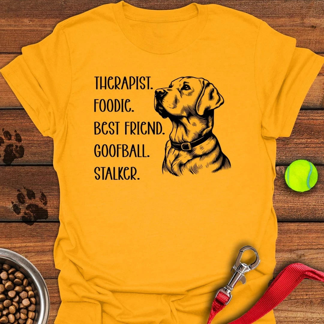 Funny Labrador Titles T-Shirt Gold