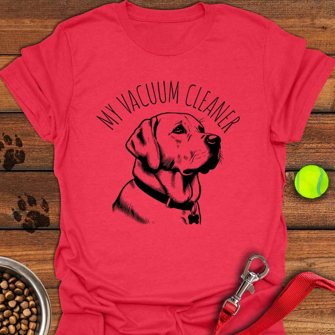My Vacuum Cleaner Labrador T-Shirt Heather Red