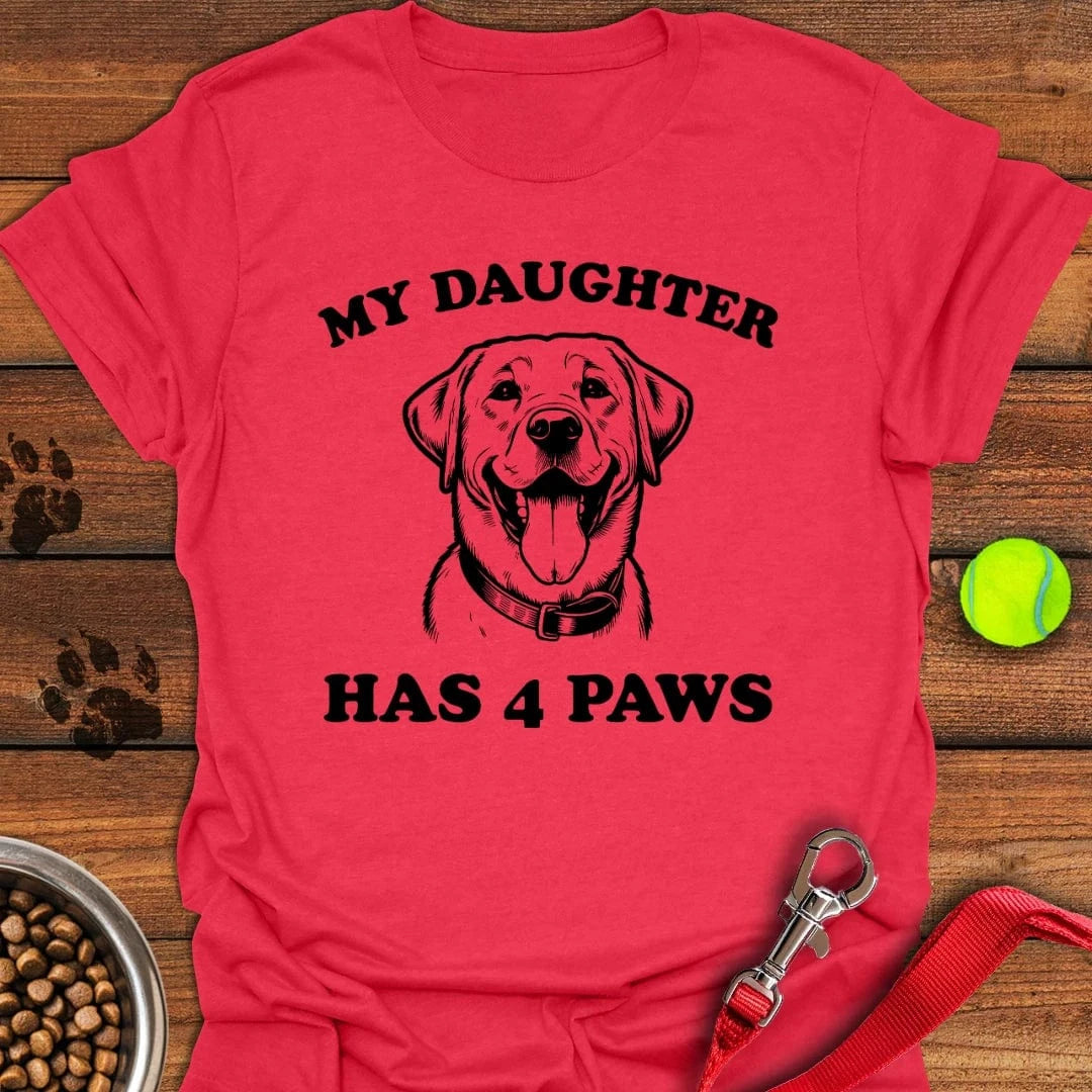 Labrador Daughter T-Shirt Heather Red