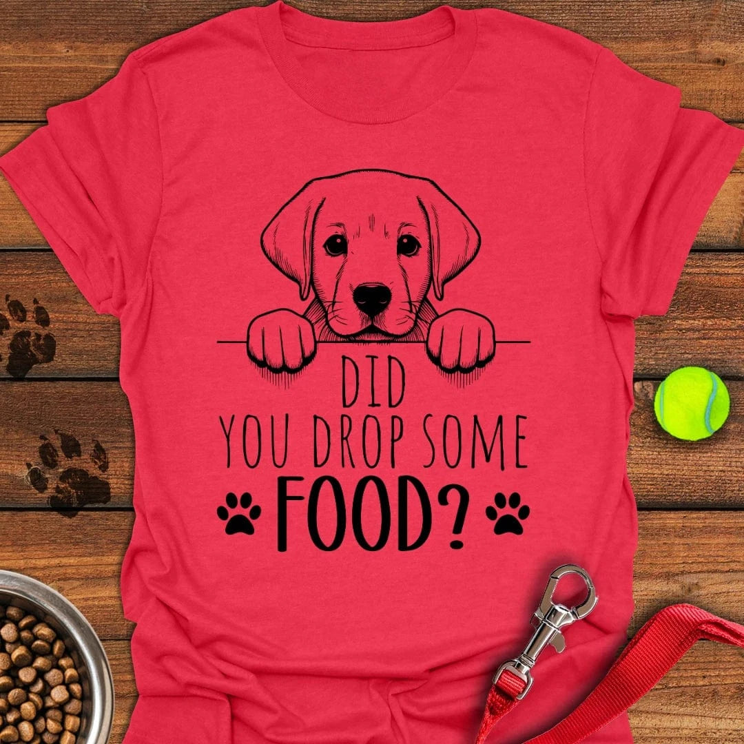 Did You Drop Some Food Labrador T-Shirt Heather Red