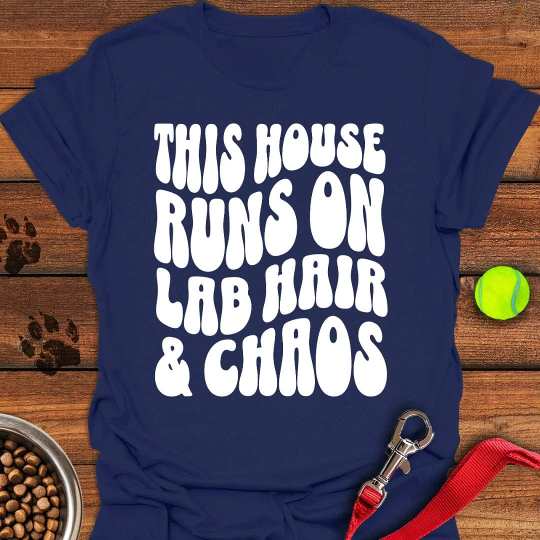 Labrador Hair Funny T-Shirt Navy