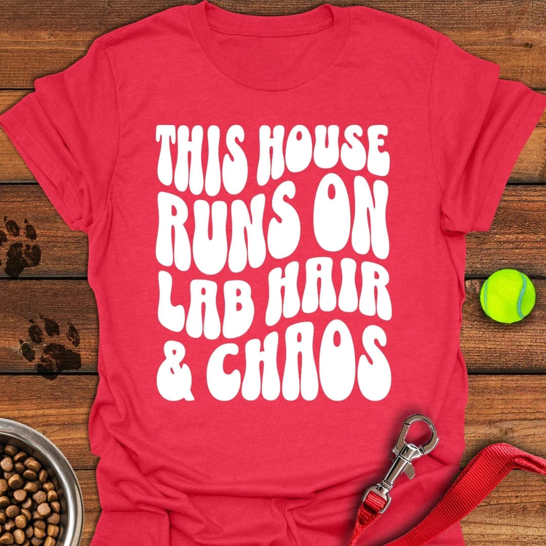 Labrador Hair Funny T-Shirt Heather Red