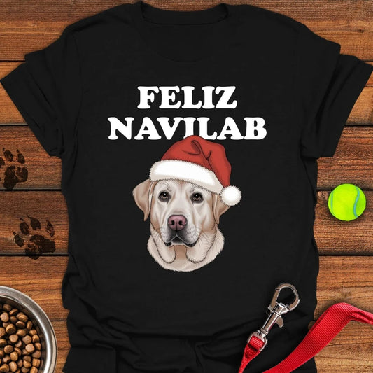 Yellow Lab Funny Christmas T-Shirt Black
