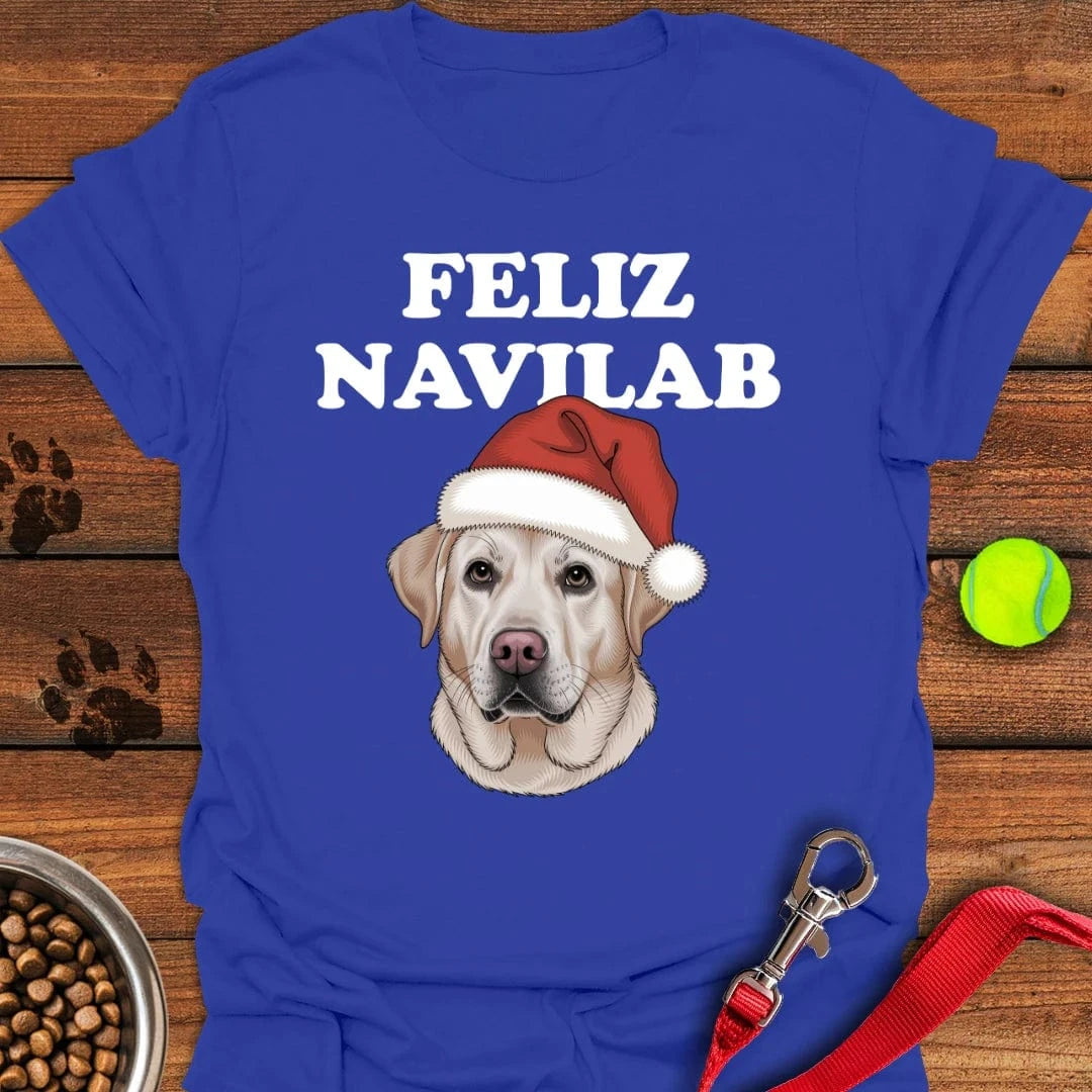 Yellow Lab Funny Christmas T-Shirt Royal