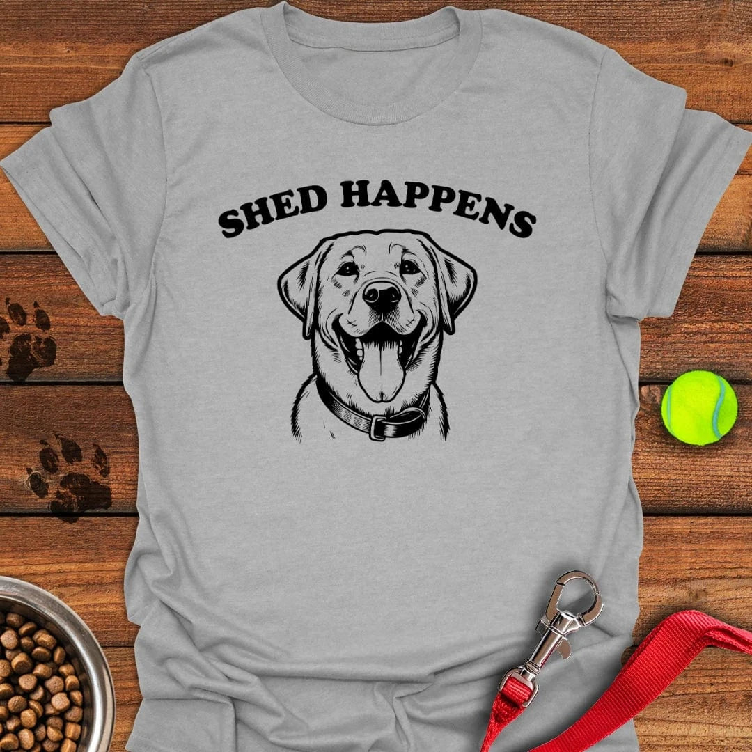 Shed Happens Labrador T-Shirt Sport Grey