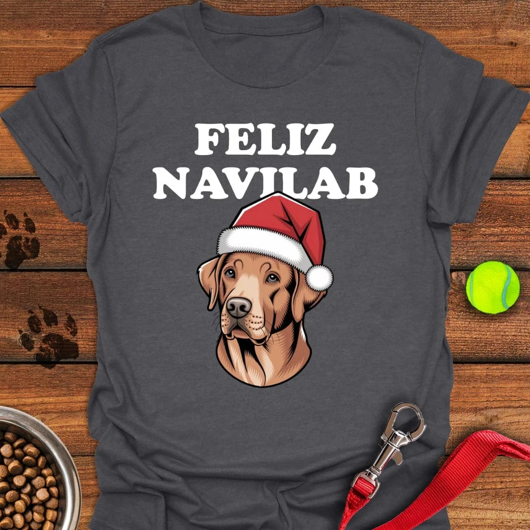 Fox Red Lab Funny Christmas T-Shirt Dark Heather