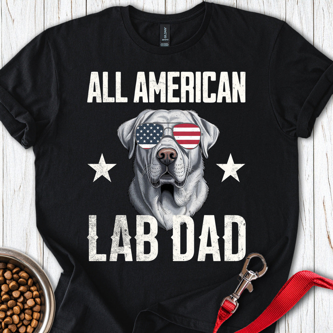 All American Silver Lab Dad Black