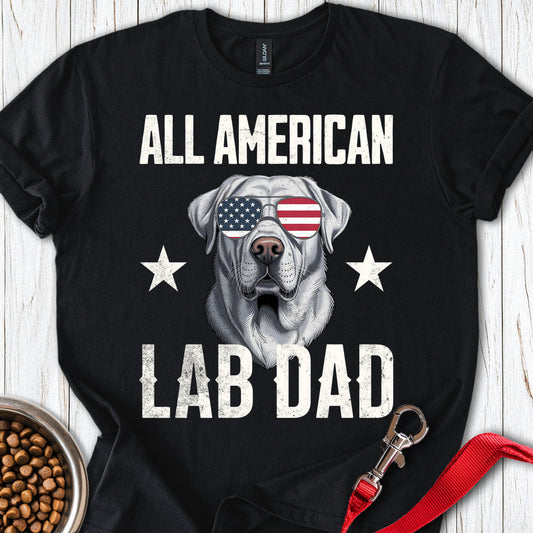 All American Silver Lab Dad Black